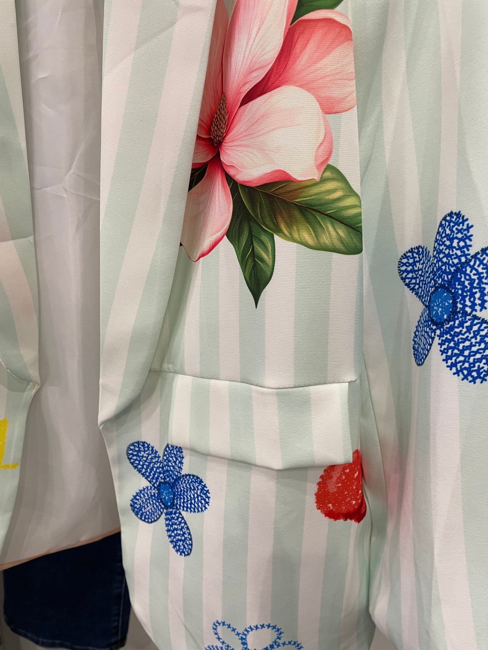 Blazer Tropical a Righe – Stampa Artistica