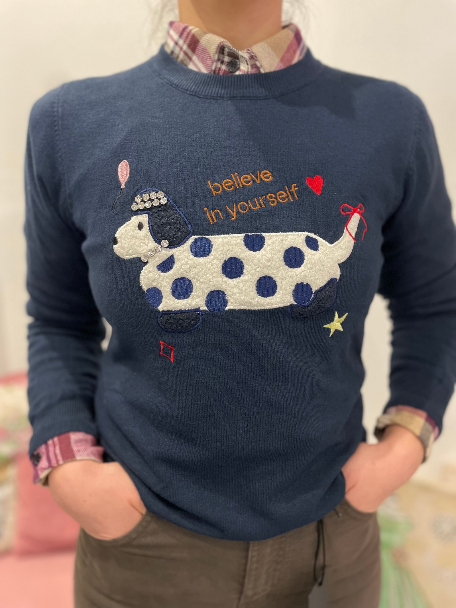 Maglioncino Ricamato Civico218 – Believe